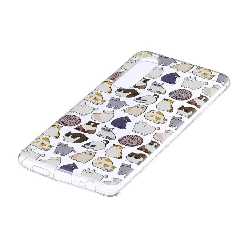 Cover Huawei P30 Gennemsigtige Flere Katte