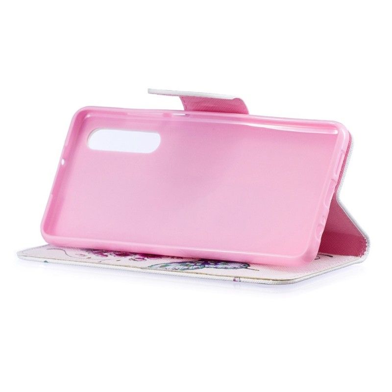 Flip Cover Huawei P30 Vidunderlige Sommerfugle
