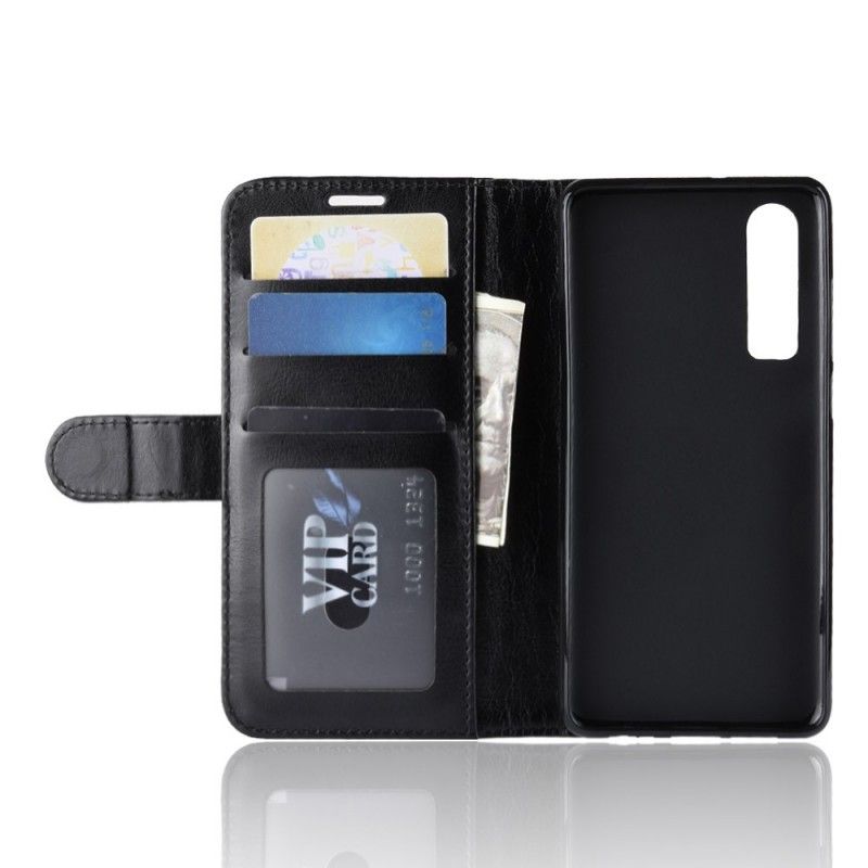 Flip Cover Læder for Huawei P30 Sort Ultra Kunstlæder
