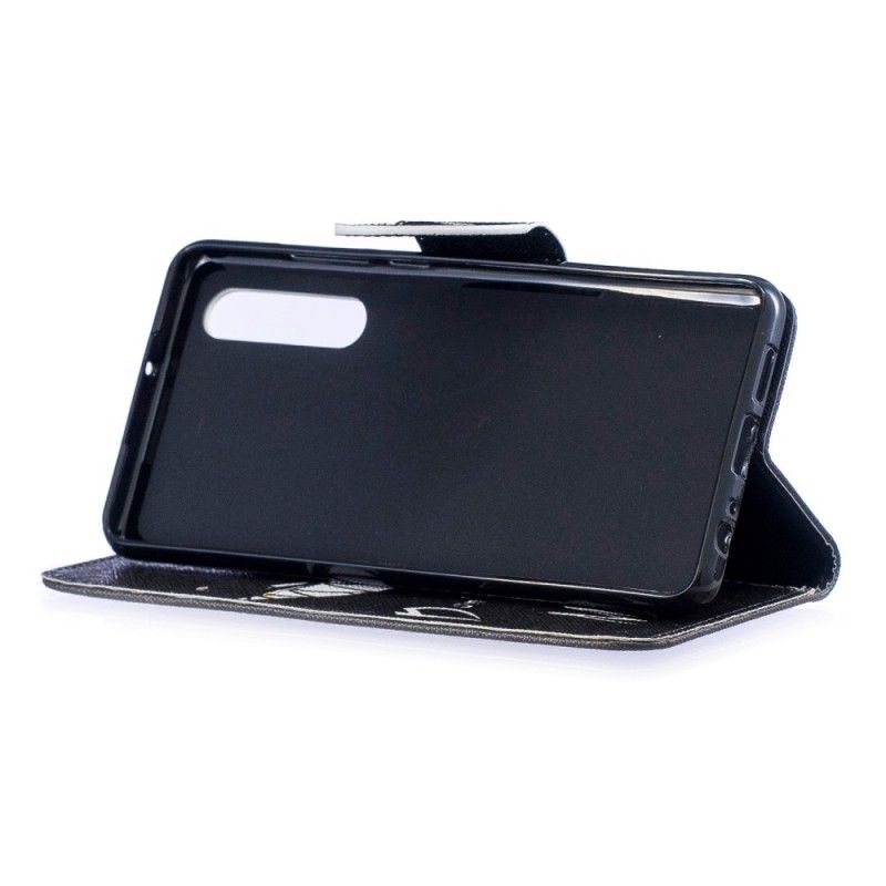 Flip Cover Læder Huawei P30 Djævelens Telefon
