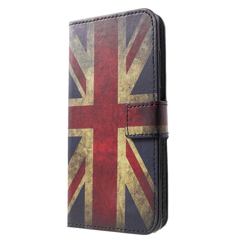 Flip Cover Læder Huawei P30 Englands Flag Original