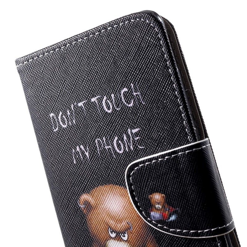 Flip Cover Læder Huawei P30 Farlig Bjørn