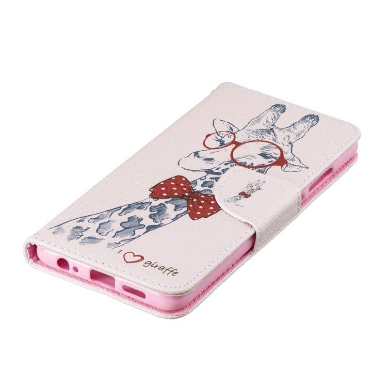 Flip Cover Læder Huawei P30 Nørd Giraf Beskyttelse