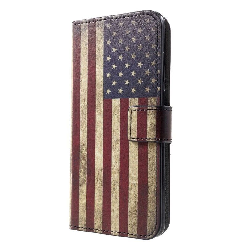 Flip Cover Læder Huawei P30 Usa Flag