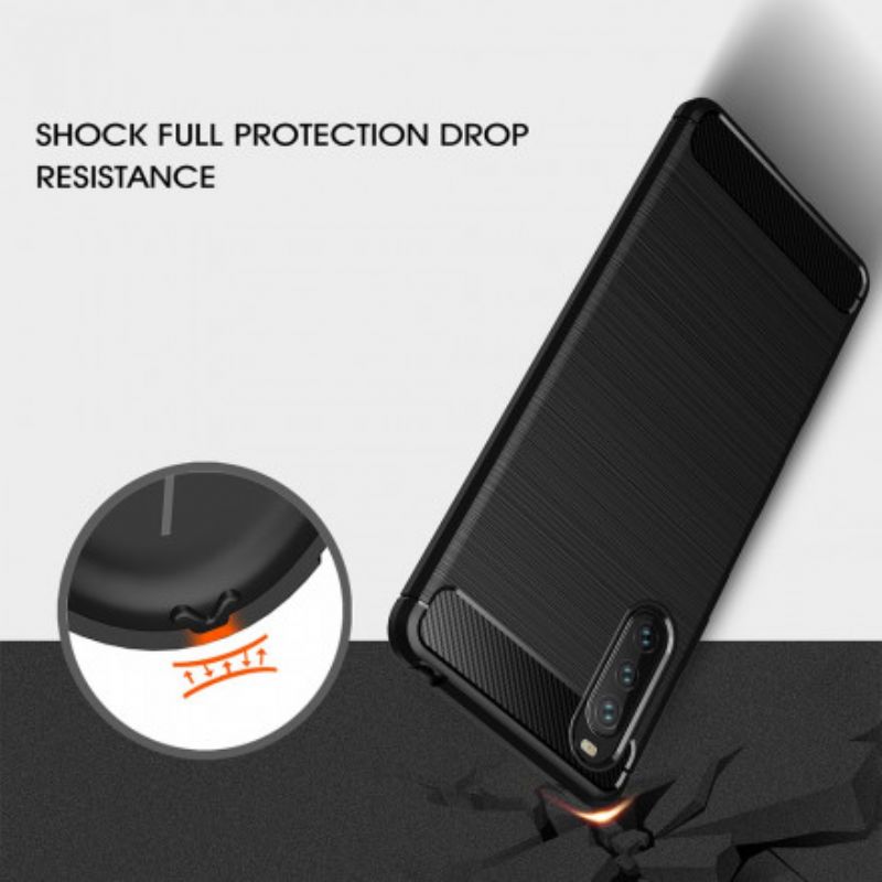 Cover Sony Xperia 10 Iii Telefon Etui Børstet Kulfiber