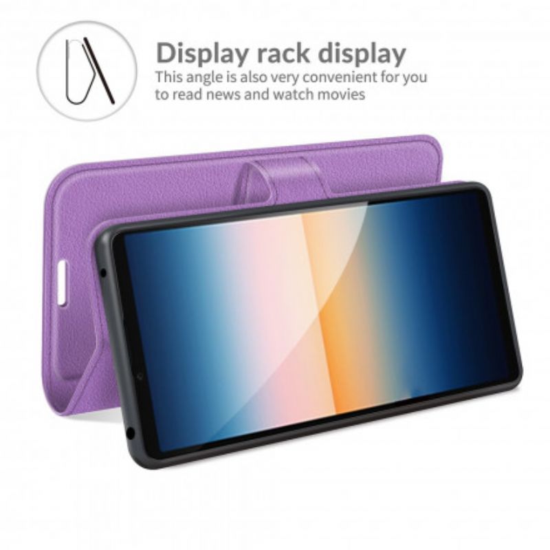 Flip Cover Sony Xperia 10 Iii Klassisk Imiteret Læder