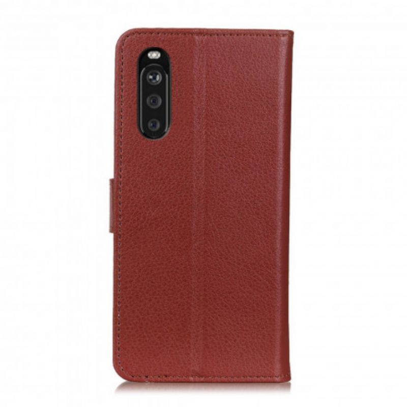 Flip Cover Sony Xperia 10 Iii Lychee Imiteret Læder