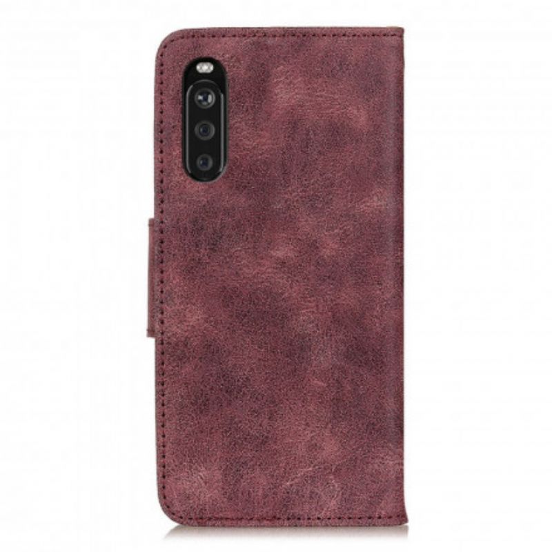 Flip Cover Sony Xperia 10 Iii Vintage Split Læder