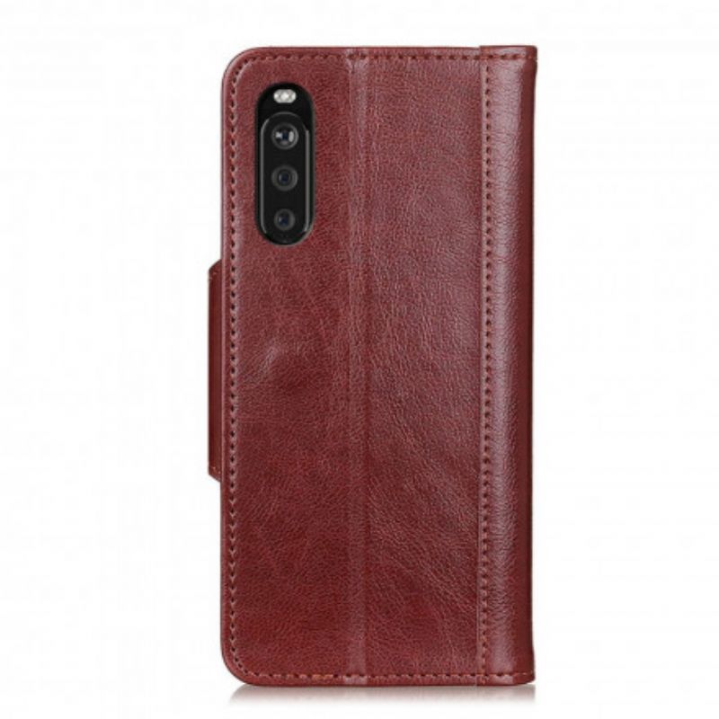Flip Cover Til Sony Xperia 10 Iii Elegancespænde I Imiteret Læder