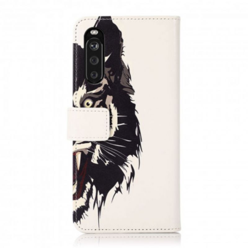 Flip Cover Til Sony Xperia 10 Iii Fierce Tiger