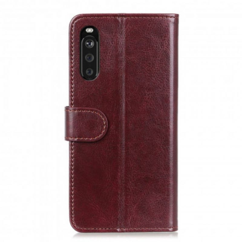 Læder Cover Sony Xperia 10 Iii Finesse I Kunstlæder