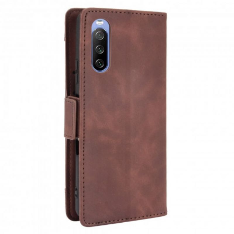 Læder Cover Sony Xperia 10 Iii Telefon Etui Førsteklasses Multikort