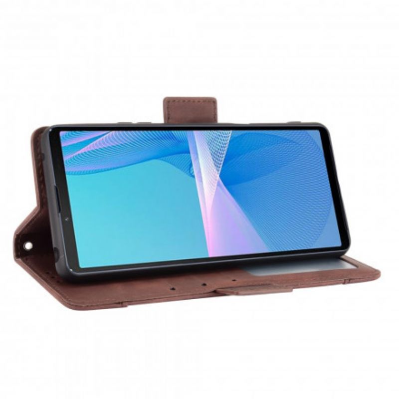 Læder Cover Sony Xperia 10 Iii Telefon Etui Førsteklasses Multikort