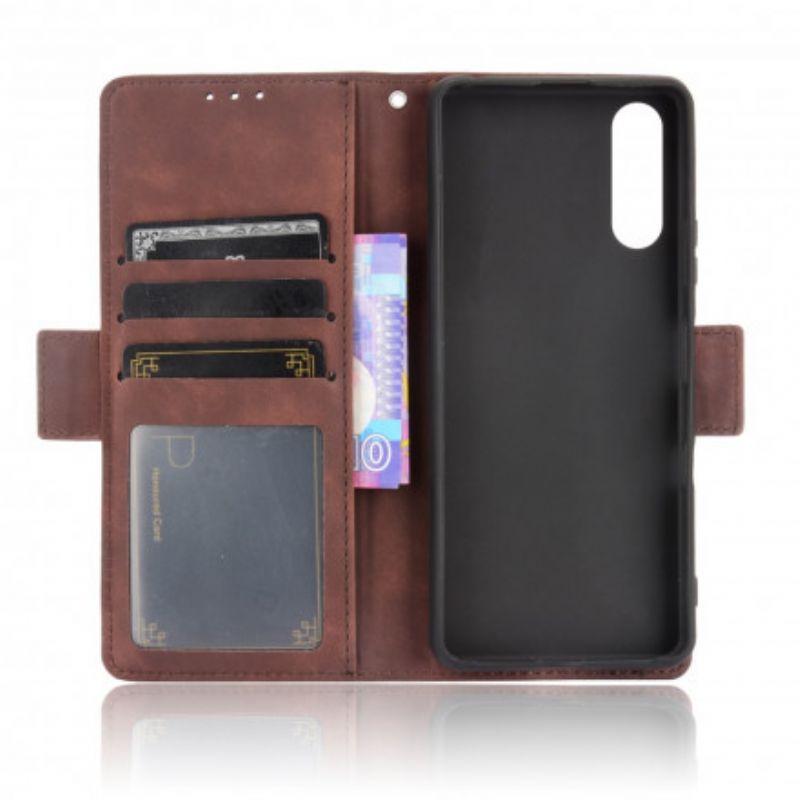 Læder Cover Sony Xperia 10 Iii Telefon Etui Førsteklasses Multikort