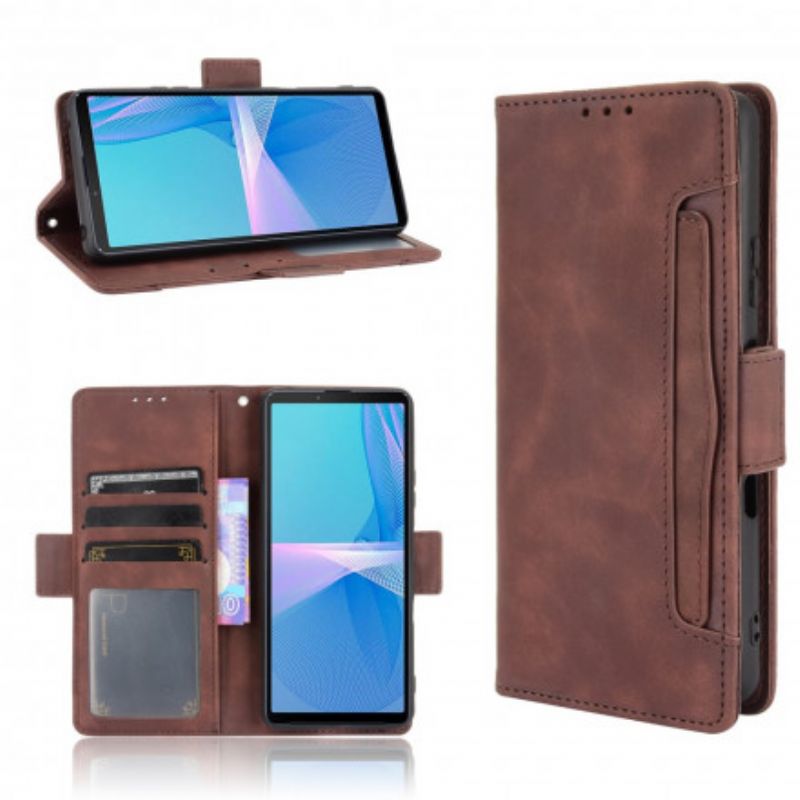 Læder Cover Sony Xperia 10 Iii Telefon Etui Førsteklasses Multikort