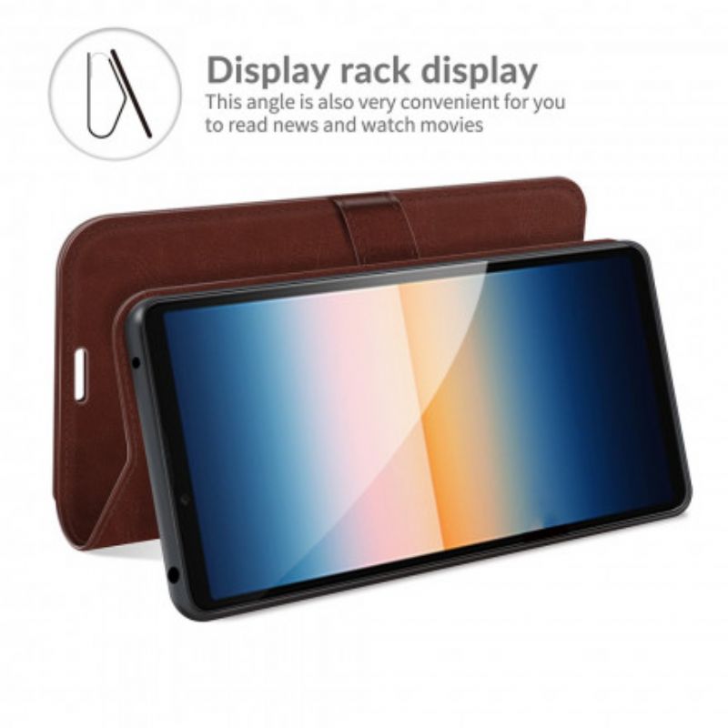 Læder Cover Sony Xperia 10 Iii Telefon Etui Ultra Imiteret Læder
