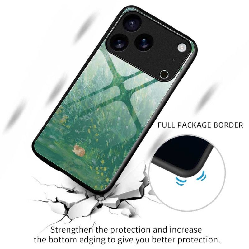 Cover iPhone 17 Pro Max Hærdet Glas Med Kattemaleri