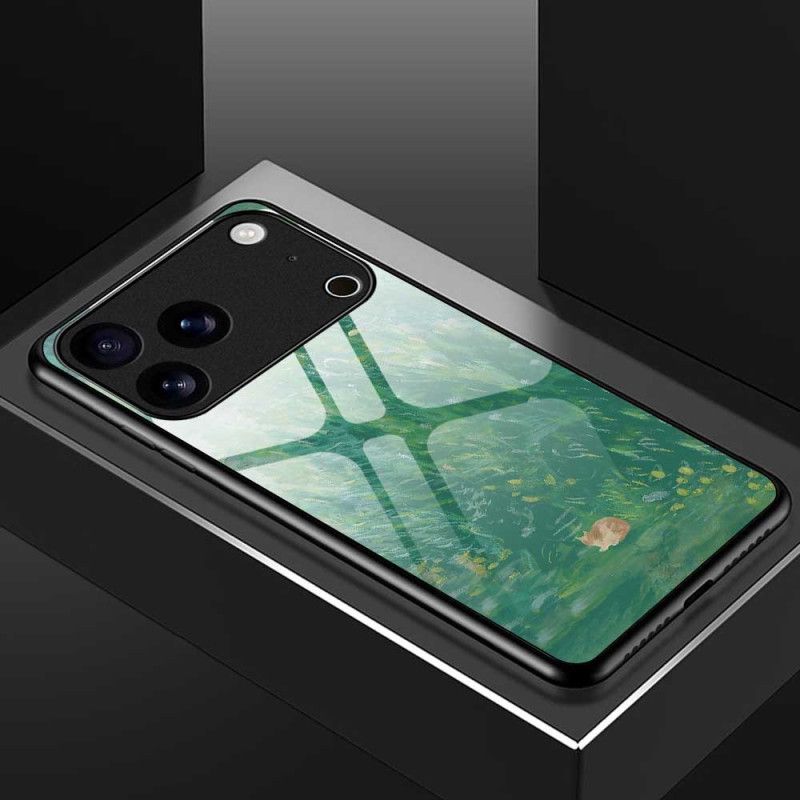 Cover iPhone 17 Pro Max Hærdet Glas Med Kattemaleri