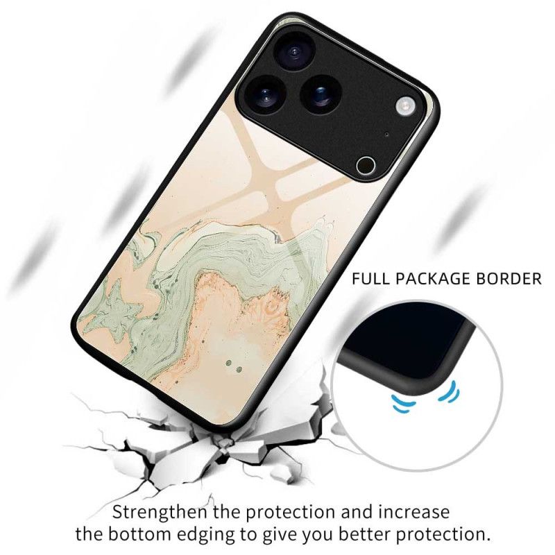 Cover iPhone 17 Pro Max Hærdet Glasmalet Mønster