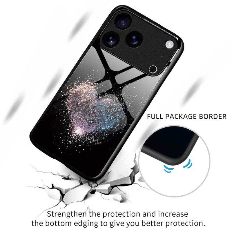 Cover iPhone 17 Pro Max Hjertebeskyttet Hærdet Glas