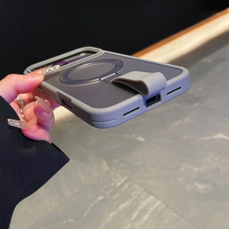 Cover iPhone 17 Pro Max Integreret Håndledsrem Og Metalstativ