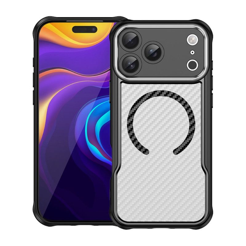 Cover iPhone 17 Pro Max Magsafe-kompatibel Gennemsigtig Kulfiber