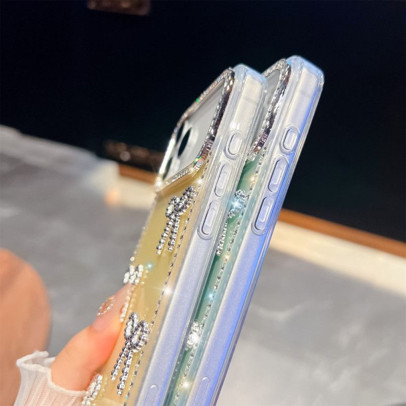 Cover iPhone 17 Pro Max Sommerfugle- Og Glitterdekoration