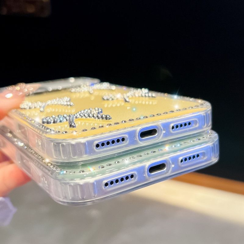 Cover iPhone 17 Pro Max Sommerfugle- Og Glitterdekoration