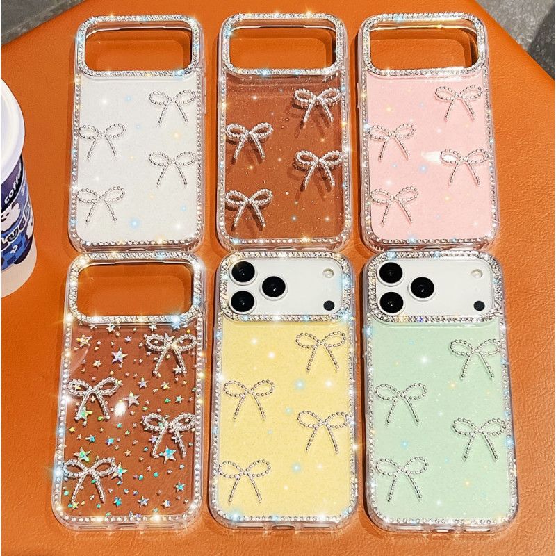 Cover iPhone 17 Pro Max Sommerfugle- Og Glitterdekoration