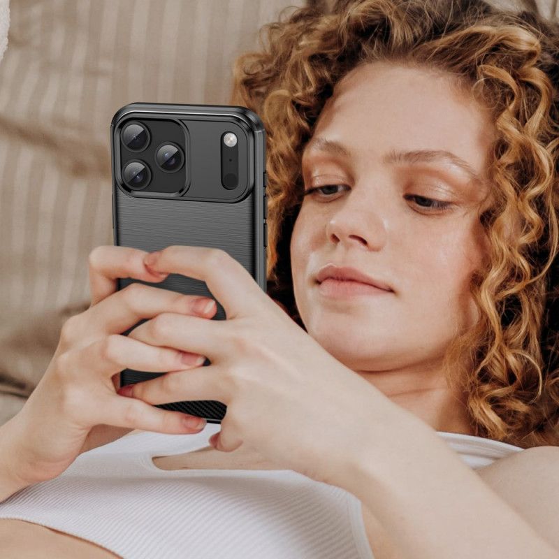 Cover iPhone 17 Pro Max Telefon Etui Børstet Kulfiber