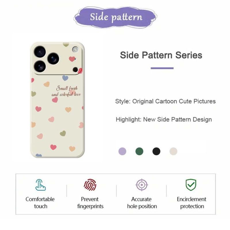 Cover iPhone 17 Pro Max Telefon Etui Hjerter