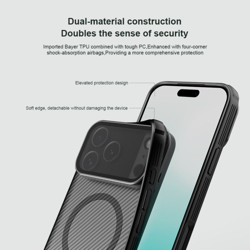Cover iPhone 17 Pro Max Telefon Etui Nillkin Magnetisk Camshield-støtte