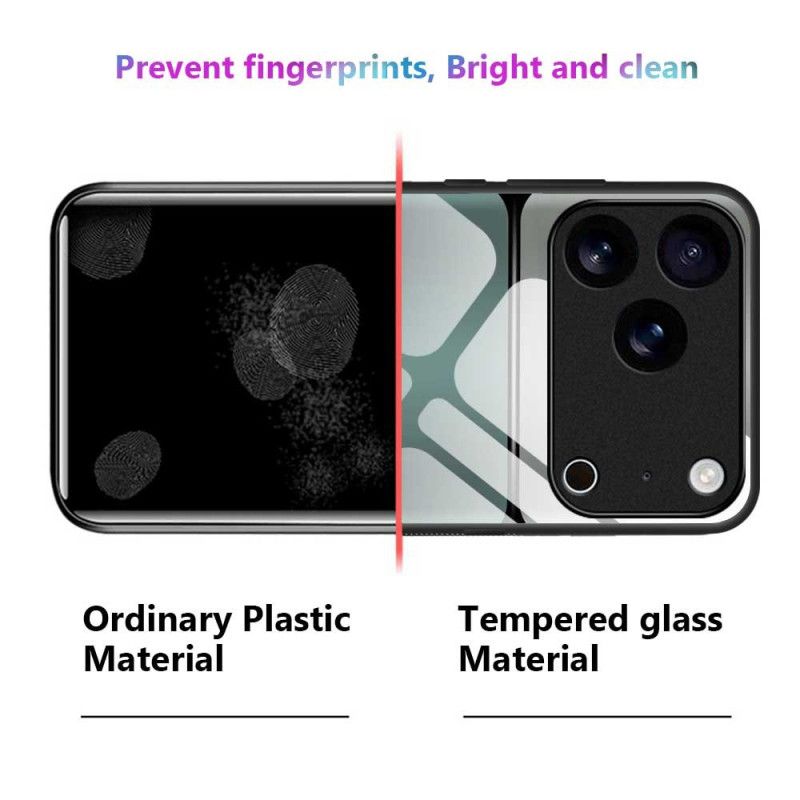 Cover iPhone 17 Pro Max Telefon Etui Tofarvet Hærdet Glas