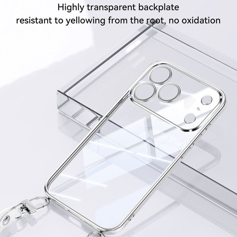 Cover iPhone 17 Pro Max Telefon Etui Transparent Med Snor