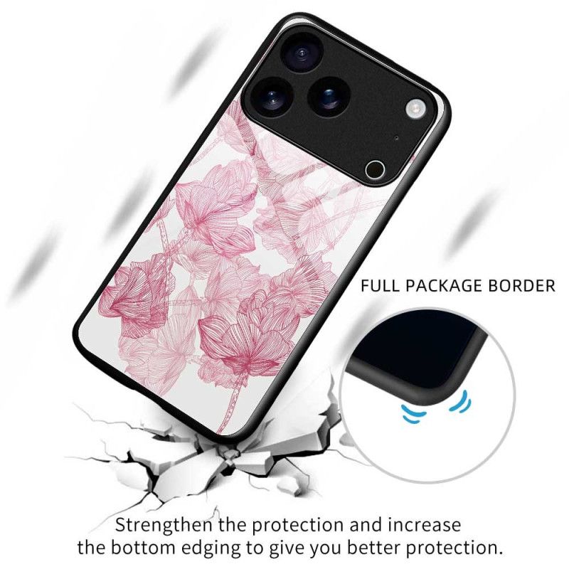 Cover Til iPhone 17 Pro Max Floralie Pink Hærdet Glas