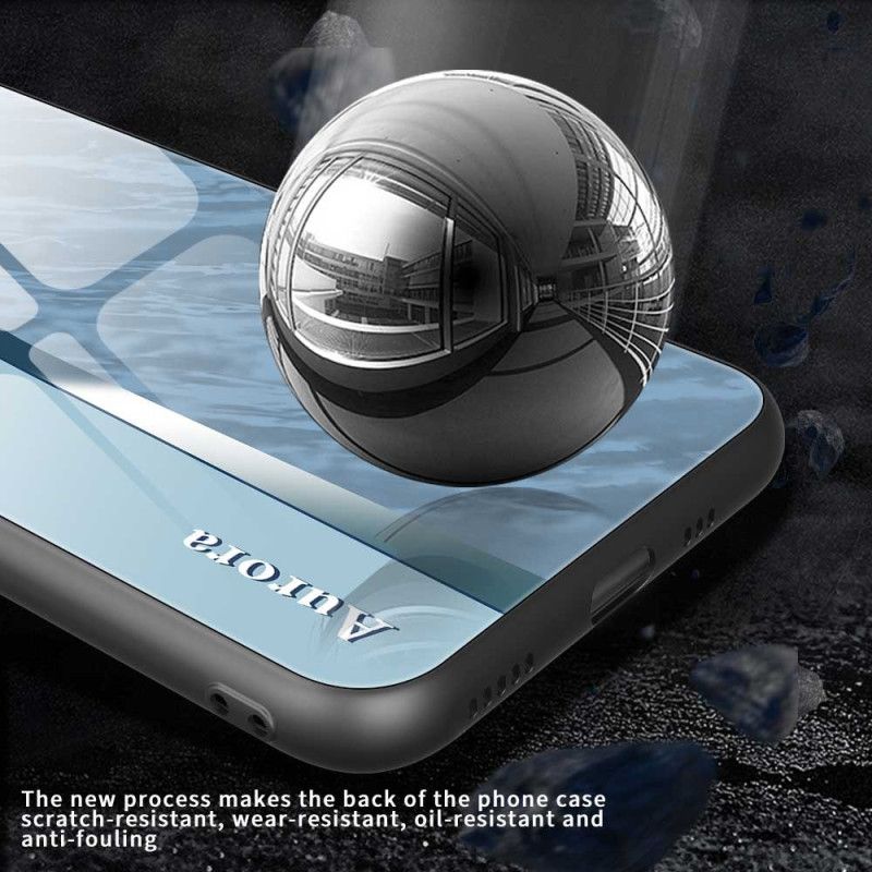 Cover Til iPhone 17 Pro Max Hærdet Glas Med Lyseblåt Design