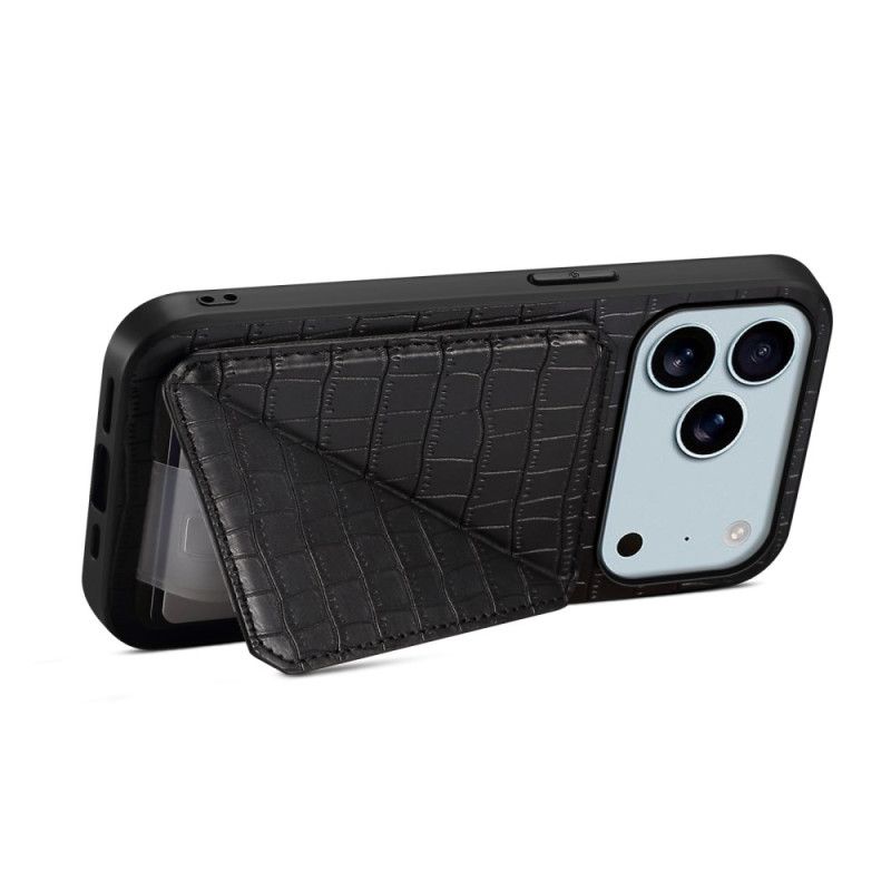 Cover Til iPhone 17 Pro Max Kortholder Med Krokodilleeffekt