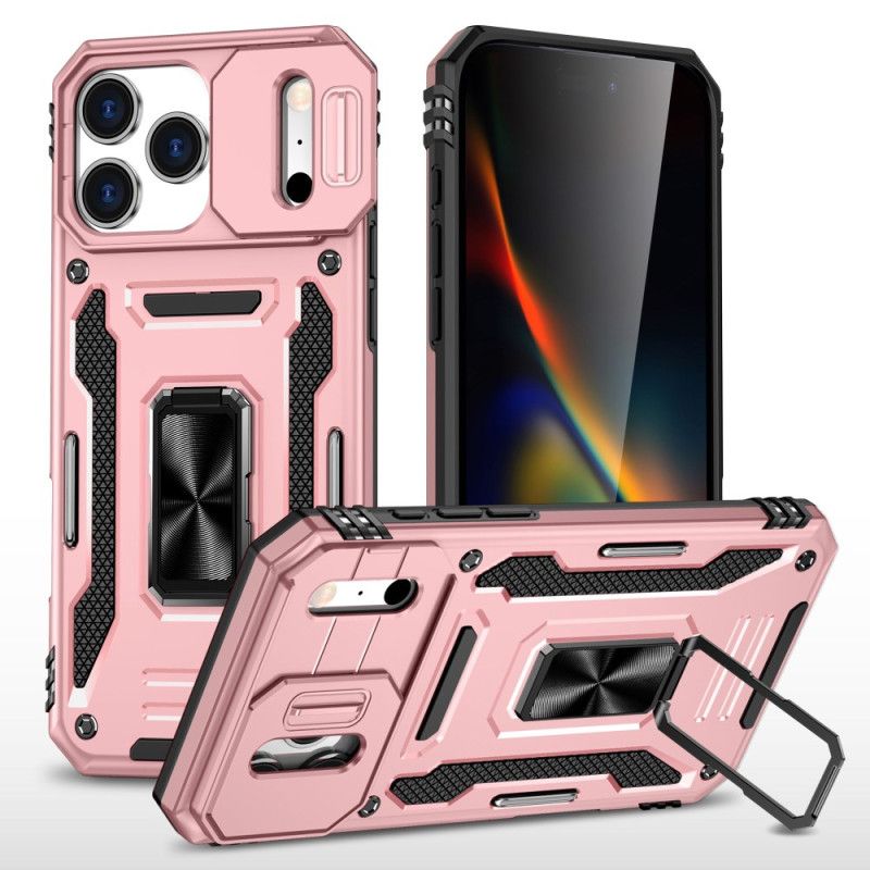Cover Til iPhone 17 Pro Max Linseholder Og Beskytter Med Metaleffekt