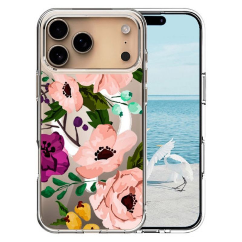 Cover Til iPhone 17 Pro Max Magsafe-kompatible Blomster