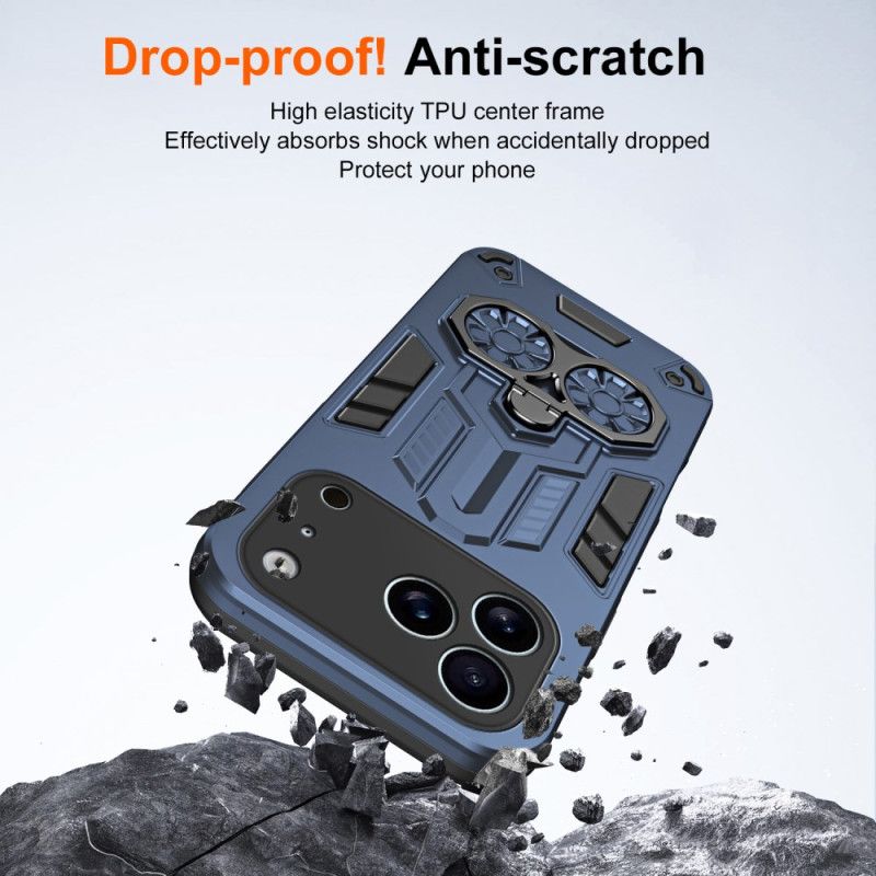 Cover Til iPhone 17 Pro Max Ringholder Og Støtteben