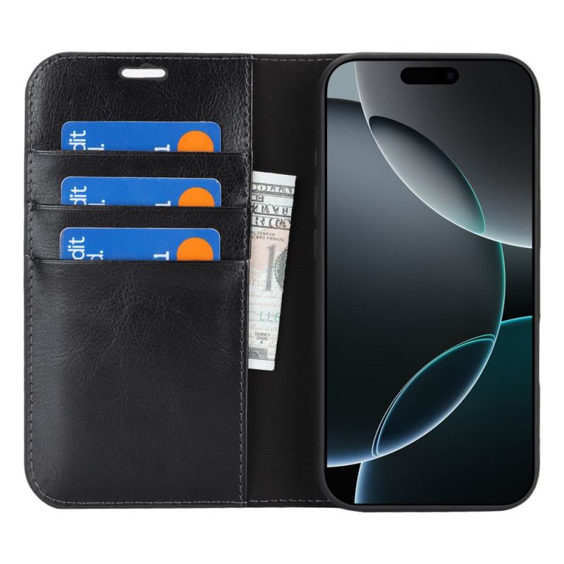 Flip Cover iPhone 17 Pro Max Ægte Læder