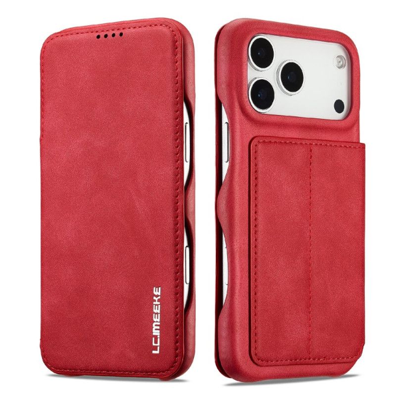 Flip Cover iPhone 17 Pro Max Lc.imeeke Cover Med Ruskindseffekt