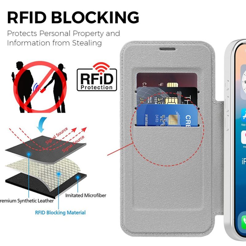 Flip Cover iPhone 17 Pro Max Magsafe-kompatibel Quiltet