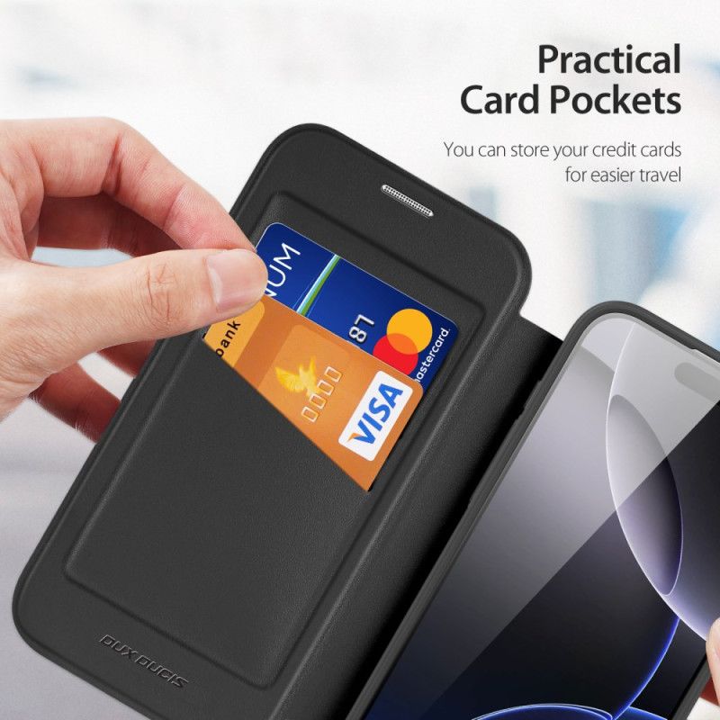 Flip Cover iPhone 17 Pro Max Magsafe Med Skin X Pro Series Dux Ducis Mount