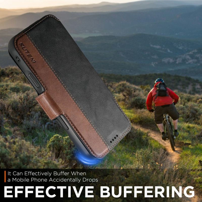 Flip Cover iPhone 17 Pro Max Magsafe Tofarvet Aftageligt Etui Suteni