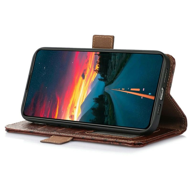 Flip Cover iPhone 17 Pro Max Rfid Strudsetekstureret Læder