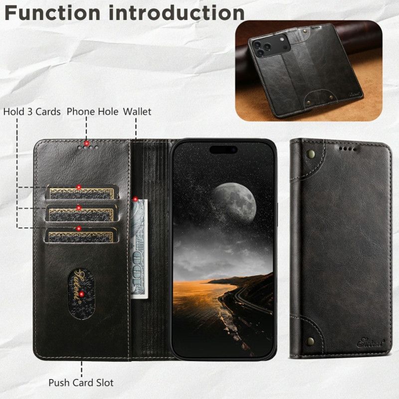 Flip Cover iPhone 17 Pro Max Vintage Suteni