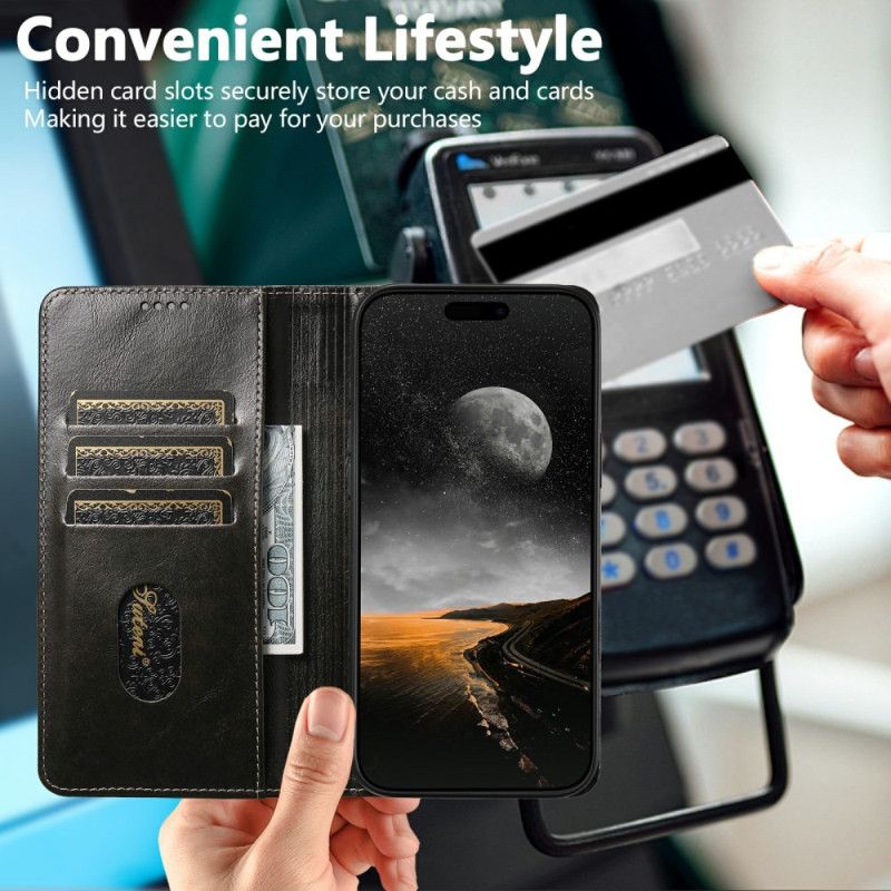 Flip Cover iPhone 17 Pro Max Vintage Suteni