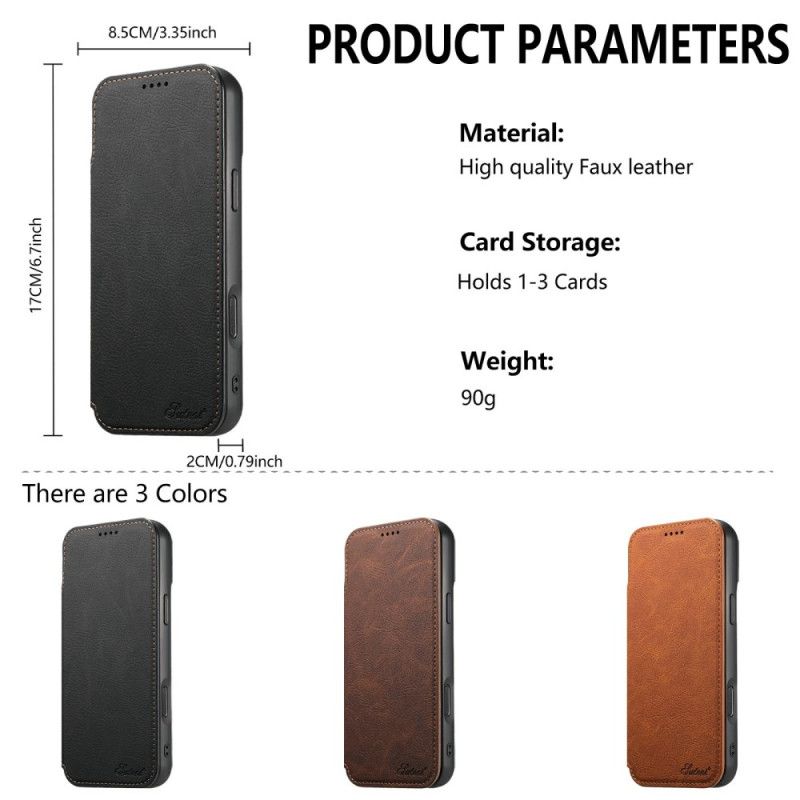 Læder Cover iPhone 17 Pro Max Telefon Etui Magsafe-kompatibel Suteni