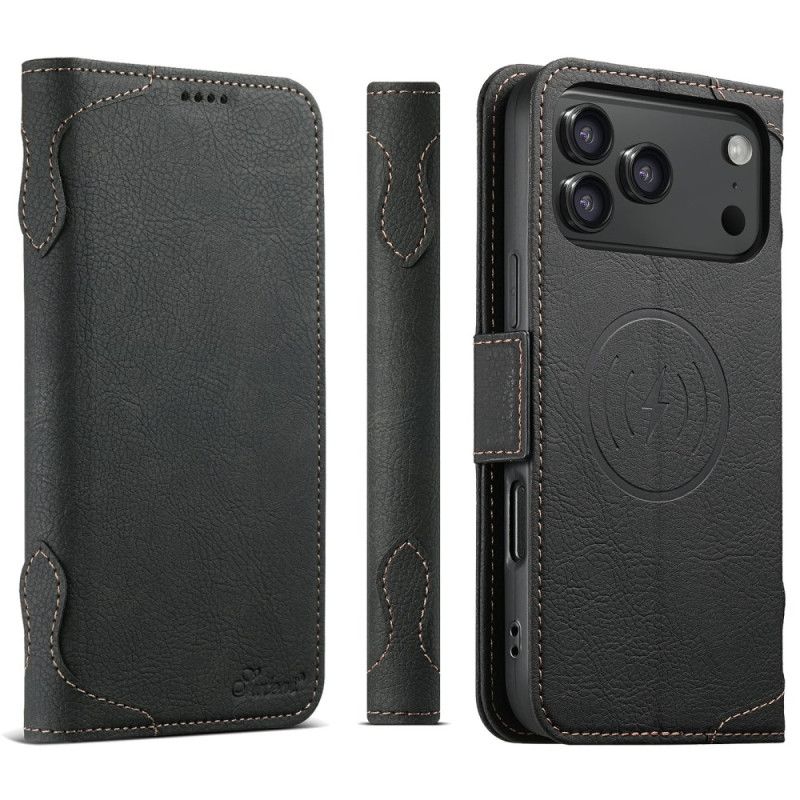 Læder Cover iPhone 17 Pro Max Telefon Etui Magsafe Premium Vintage-kompatibel